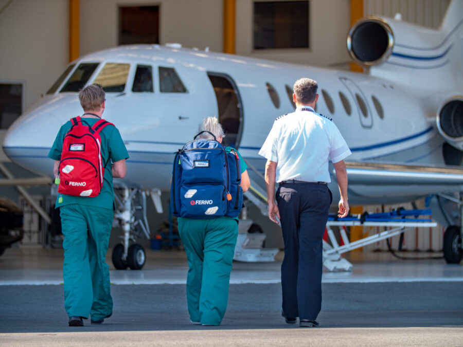 Medevac.Flights Doctor and Nurse on a Air Ambulance Mission